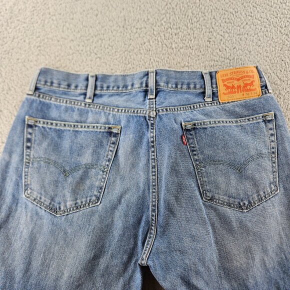 Levis Jeans Mens 38x34 Blue 505 Regular Fit Straight Leg Modern Work Pants - Picture 13 of 16